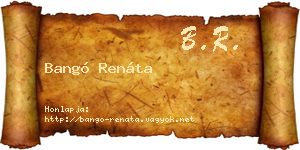 Bangó Renáta névjegykártya